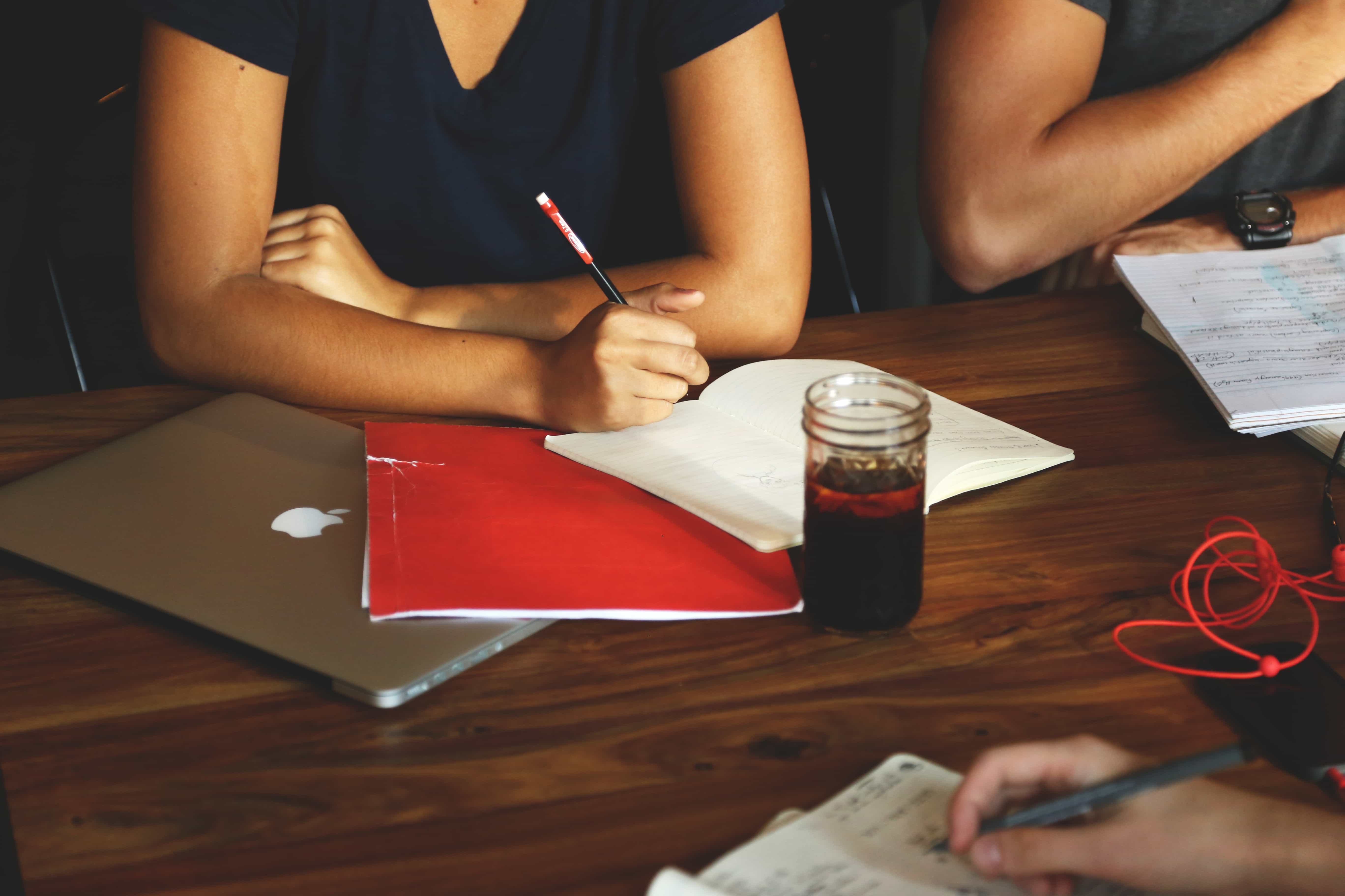 Business owner reviewing funding options at a desk