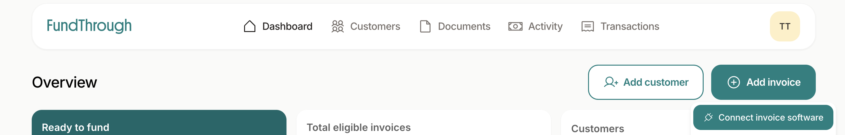 FundThrough dashboard alongside NetSuite and QuickBooks Online