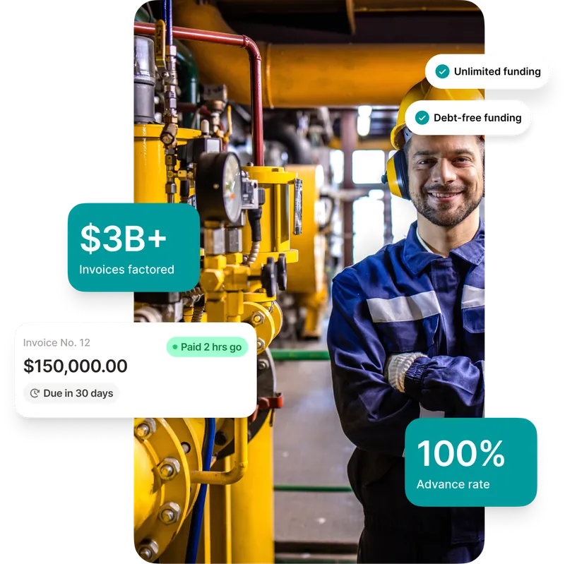 Oil and gas business owner managing invoices with FundThrough