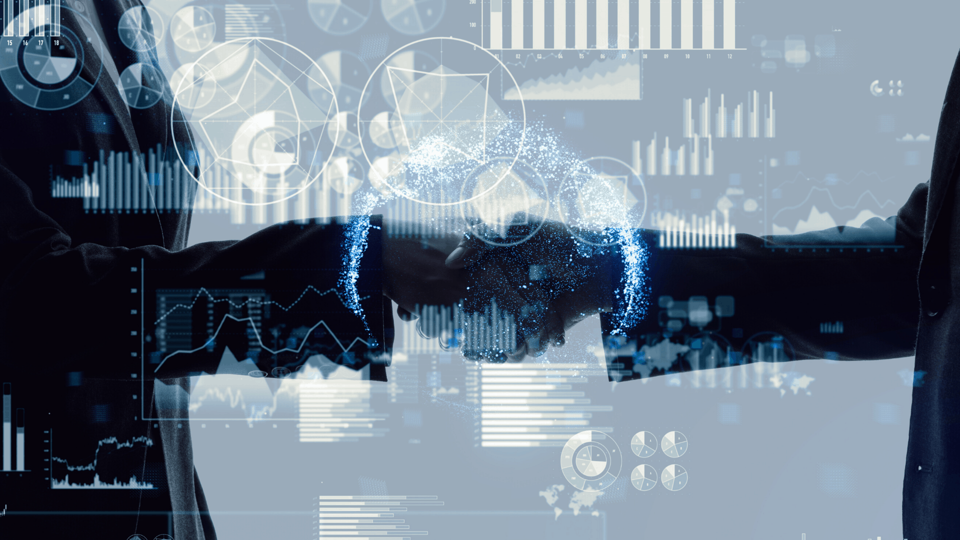 Digital handshake representing a FundThrough embedded partnership