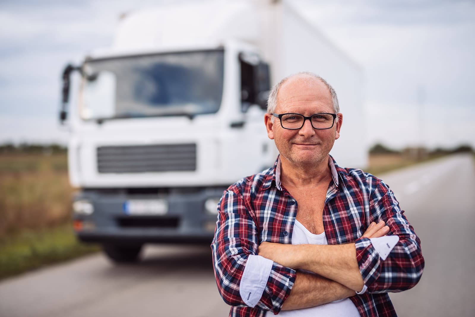 Owner-operator trucker managing his freight business