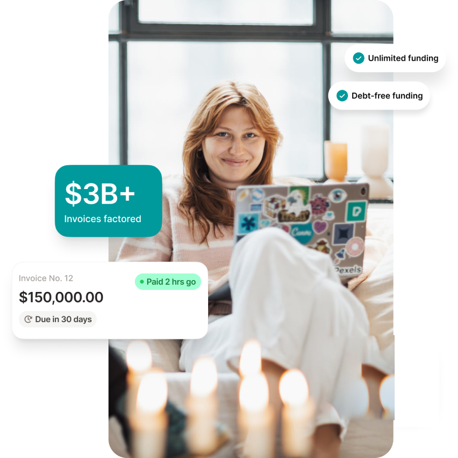 FundThrough invoice dashboard showing eligible invoices