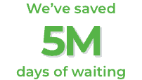 we've saved 5 million days of waiting