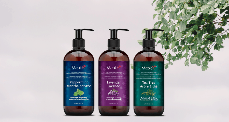 maplex shampoos- peppermint, lavender, and tee tree