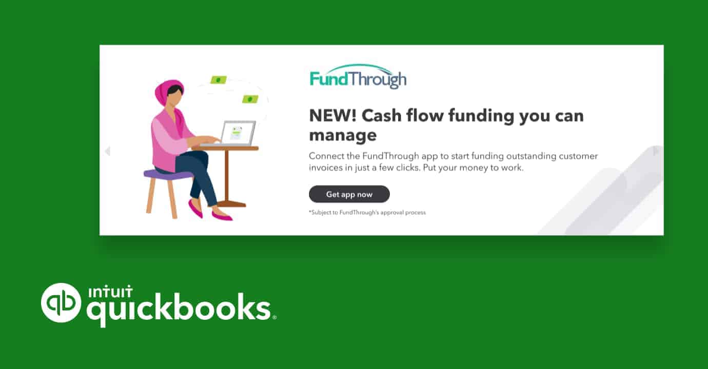 quickbooks partnership with FundThrough banner