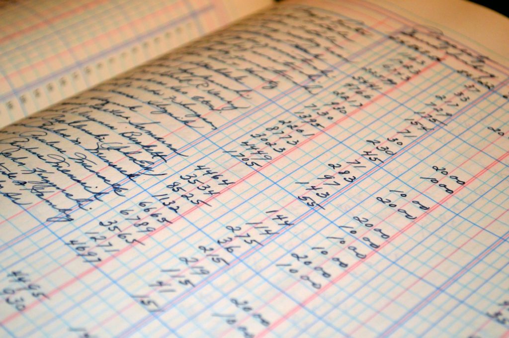 Accounting for factoring receivables; accounting ledger